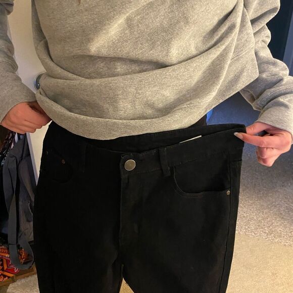 Black NWT Distressed‎ Dant Blunt Jeans fits like a 25 - Picture 3 of 3